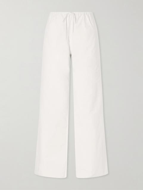 MATTEAU Drawcord Cotton Straight-leg Pants