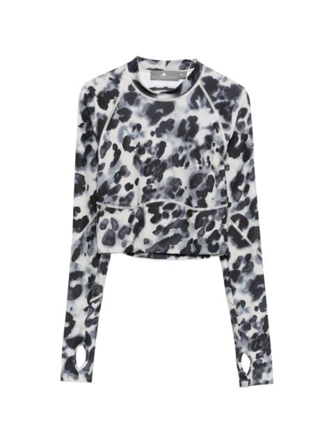 adidas animal-pattern compression top