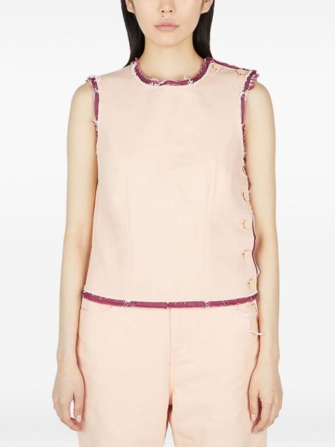 Raf Simons sleeveless frayed top