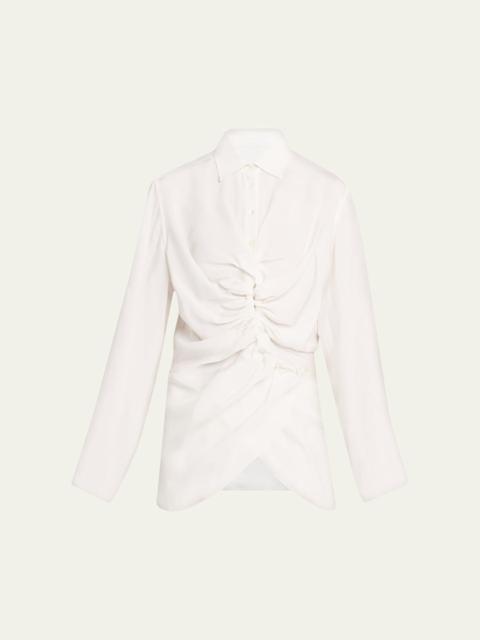 MM6 Maison Margiela Long-Sleeve Drawstring Shirt