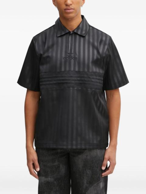adidas striped logo polo shirt