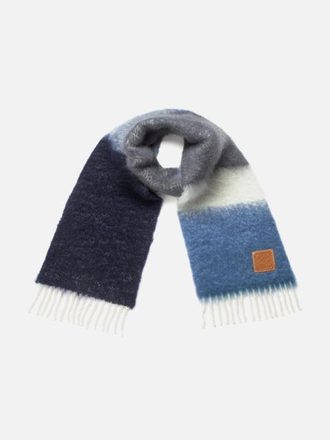 MOHAIR AND WOOL STRIPE SCARF