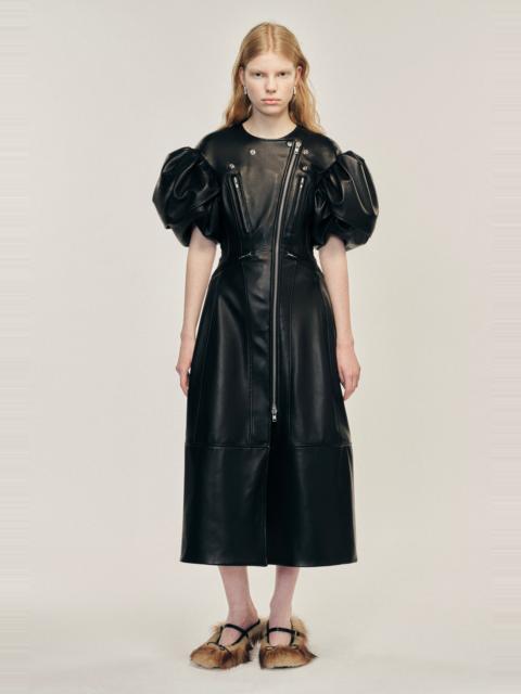Simone Rocha Sculpted Petal Sleeve Biker Dress