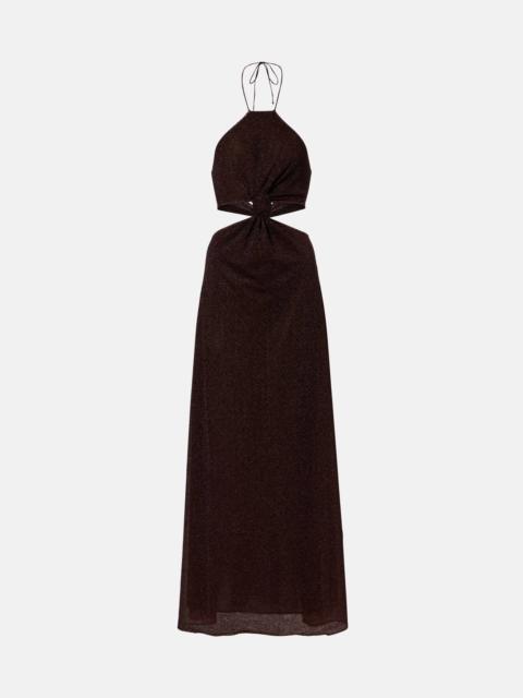 Lumière cutout halterneck maxi dress