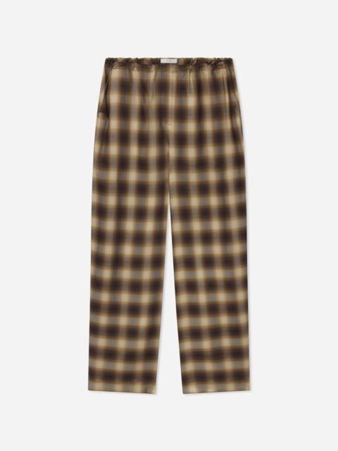 CO Drawstring Pant in Tencel Plaid