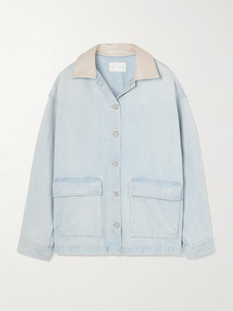 AGOLDE + Maria Mcmanus Oversized Leather-trimmed Denim Jacket