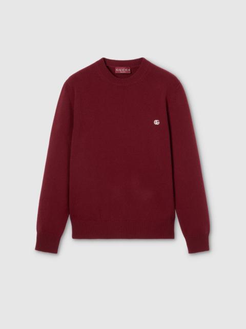 GUCCI Wool cashmere sweater with embroidery