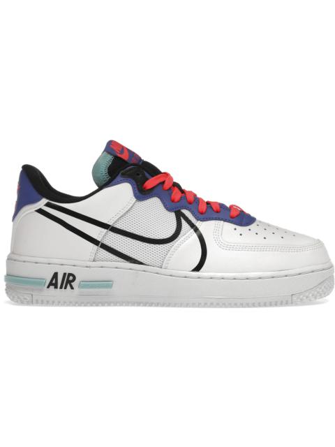 Nike Air Force 1 Low React White Astronomy Blue Laser Crimson