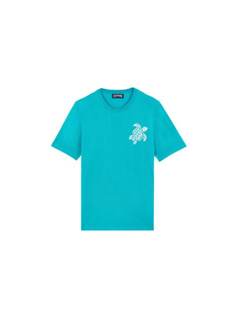 Vilebrequin Men Cotton T-shirt Jacquard Turtle