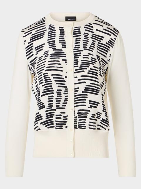 AKRIS Dance Movement Printed Silk Cardigan