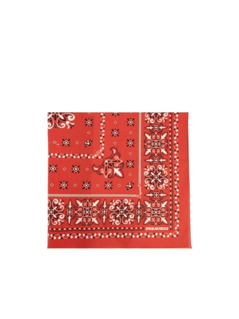 DSQUARED2 paisley-print cotton bandana scarf