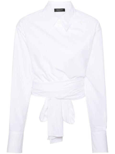FABIANA FILIPPI wrap-design cotton shirt