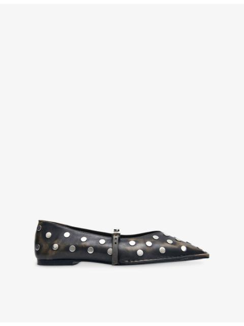 ALOHAS Sway Studded Leather Ballet Flats