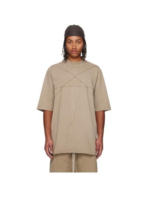 Rick Owens DRKSHDW Taupe Concordians Jumbo SS T-shirt