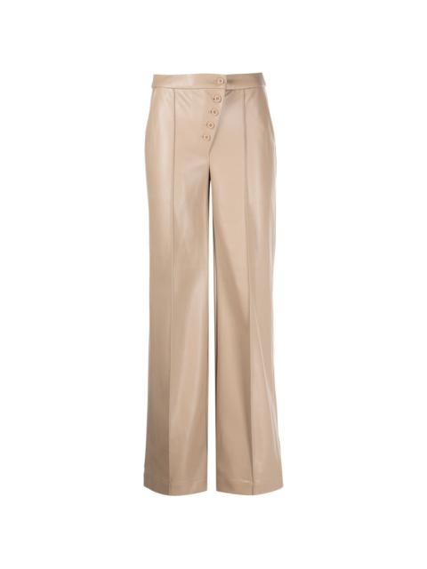 four-pocket buttoned straight trousers