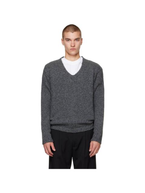 Our Legacy Gray Link V-Neck Sweater