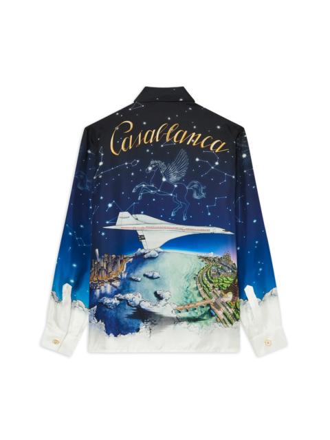 CASABLANCA Vol De Nuit Silk Shirt | Casablanca Paris