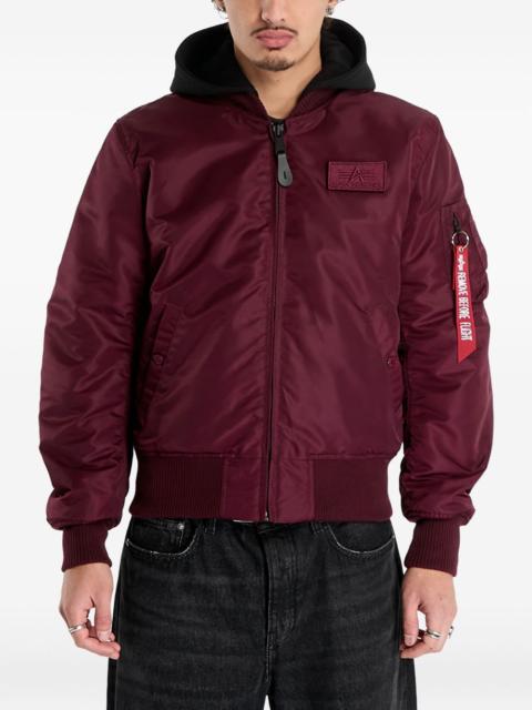 ALPHA INDUSTRIES Zip Hood Backprint MA-1 Jacket