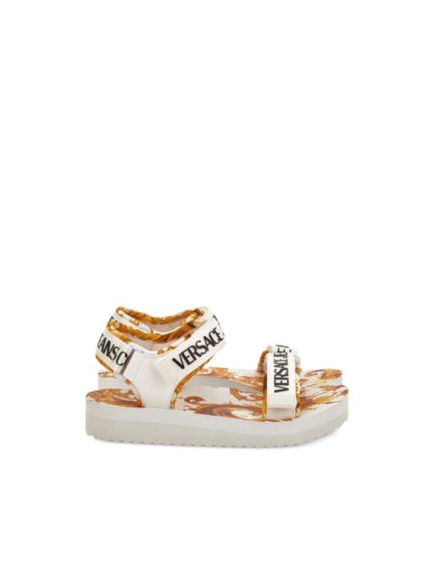 VERSACE JEANS COUTURE logo strap sandals
