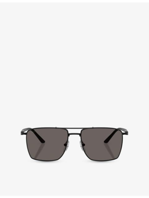 Persol PO1031S Square-Frame Metal Sunglasses