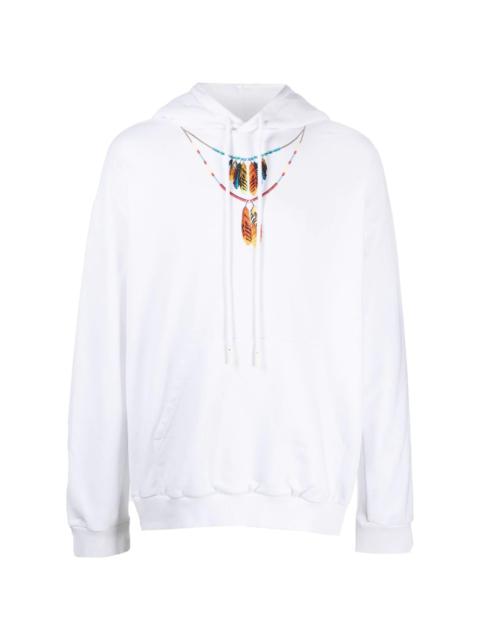 Marcelo Burlon County Of Milan Feathers Necklace cotton hoodie