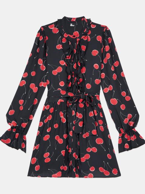 The Kooples SHORT CHERRY PRINTED DRESS