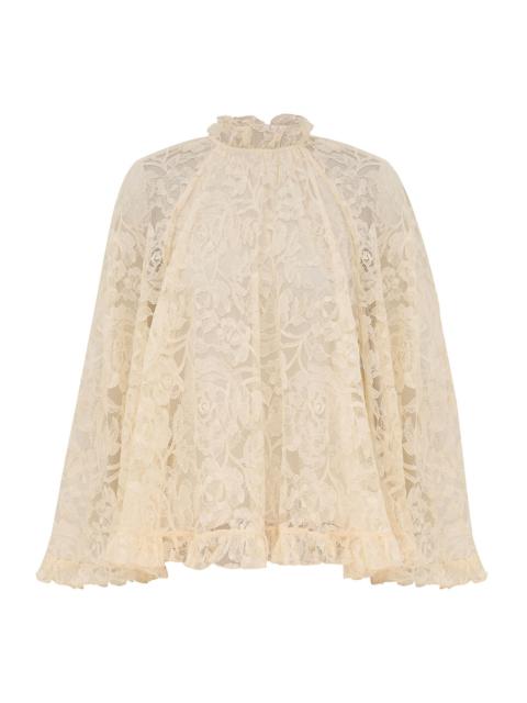 Zimmermann CAROUSEL LACE ANGEL BLOUSE
