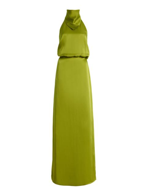 BEVZA Exclusive Hustka Satin Maxi Dress