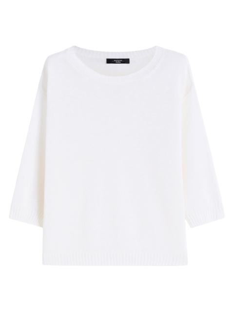 WEEKEND Max Mara Women's Linen Yarn Oversize Jumper - White