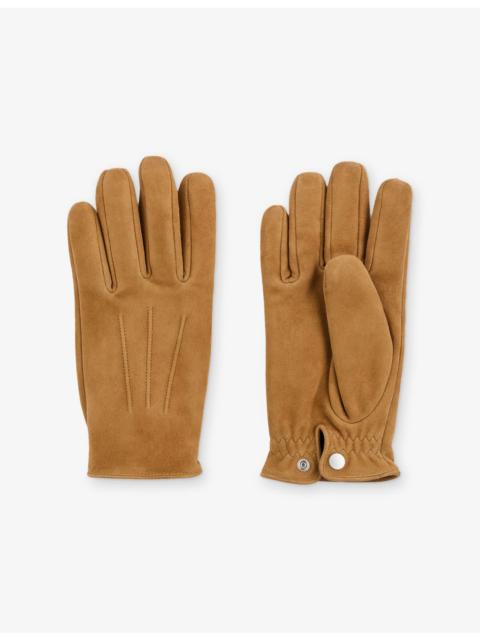 Sandro Stitch-Detail Suede Gloves