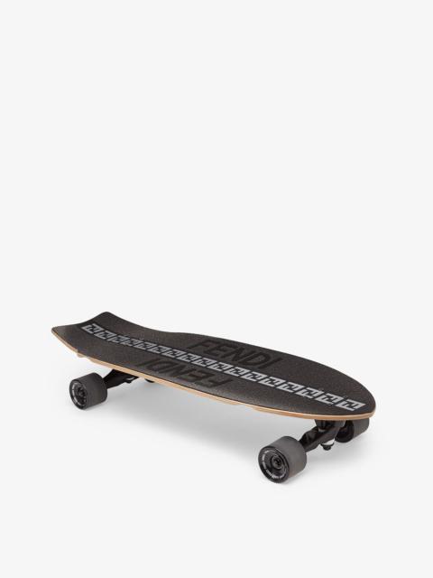 FENDI Black wooden longboard