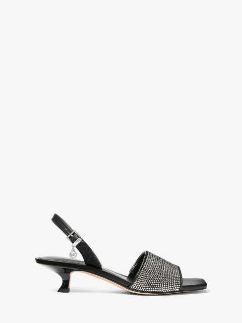 MICHAEL KORS Merrie Embellished Kitten Heel Sandal
