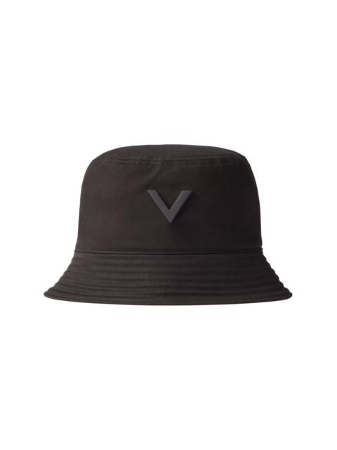 V-logo cotton bucket hat