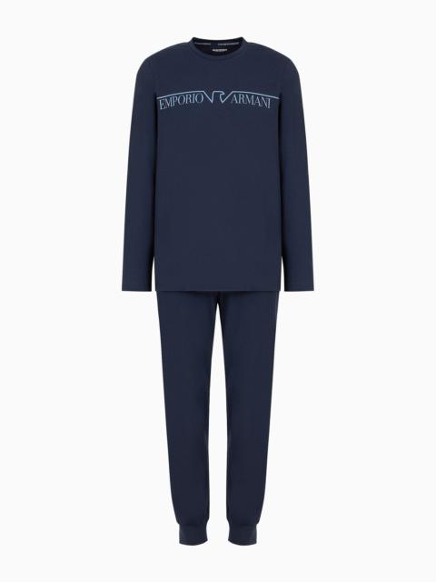 EMPORIO ARMANI ASV megalogo organic-cotton pyjamas