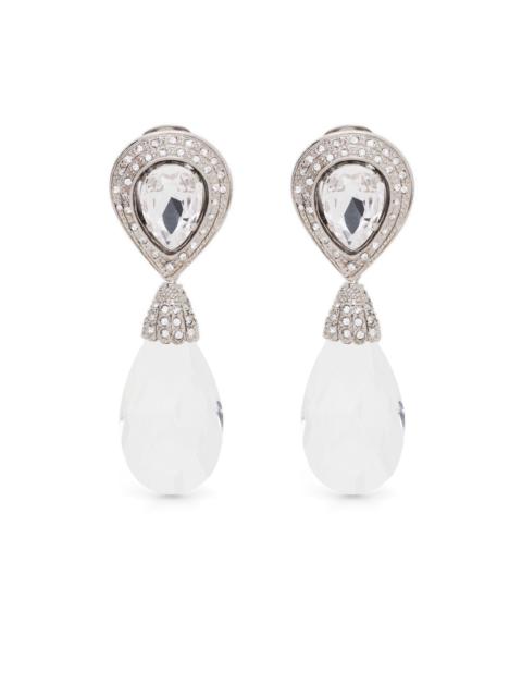 Alessandra Rich crystal-drop teardrop earrings