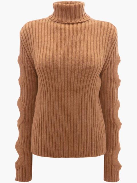 JW Anderson CUT OUT SLEEVE TURTLENECK JUMPER
