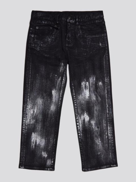R13 BOY STRAIGHT - SILVERED BLACK STRECH