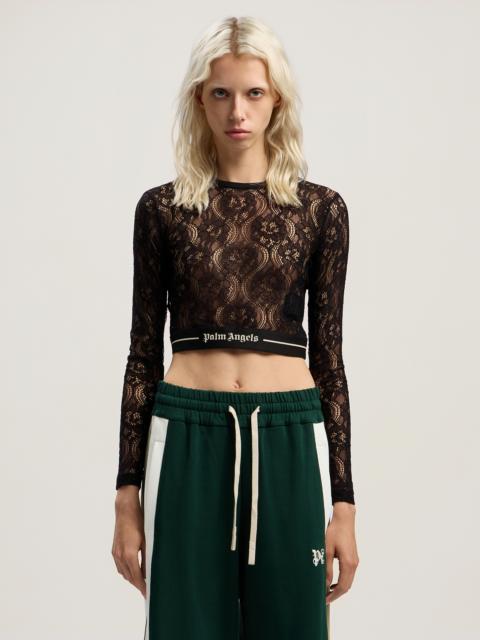 Palm Angels Classic Logo Lace Top
