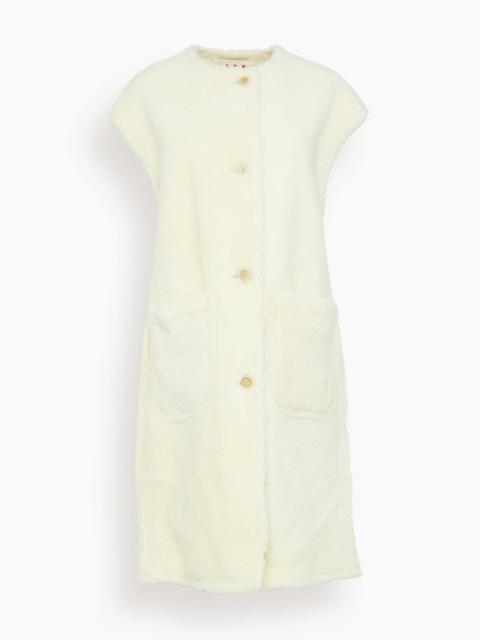 Marni Velour Shearling Vest in Glass