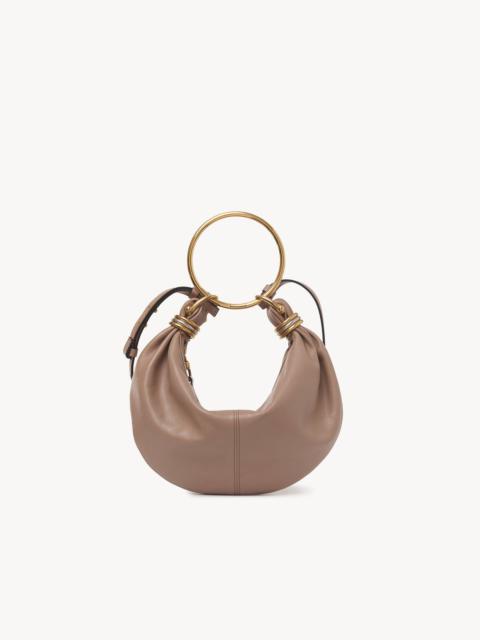 SMALL BRACELET HOBO BAG IN GRAINED LEATHER