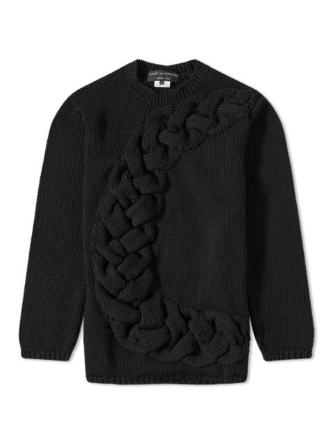 Comme des Garçons Homme Plus Comme des Garçons Homme Plus Front Cross Pattern Crew Knit