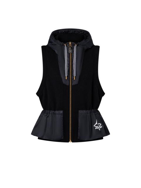 Louis Vuitton Nylon Insert Sleeveless Peplum Jacket