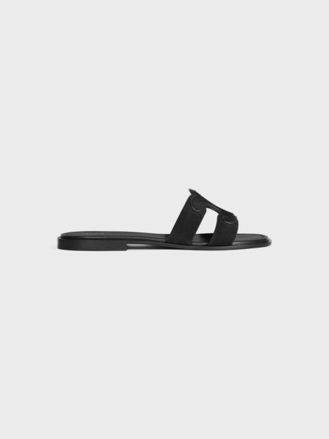 CELINE MARINA TRIOMPHE MULE IN SUEDE CALFSKIN