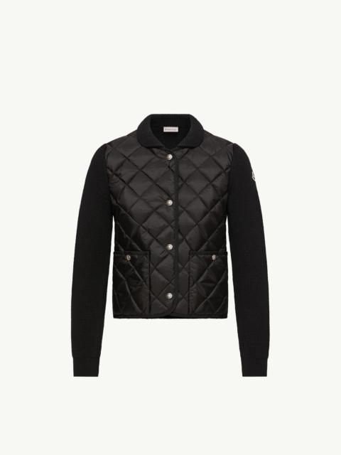 Moncler Diamond Quilted Padded Wool Cardigan
