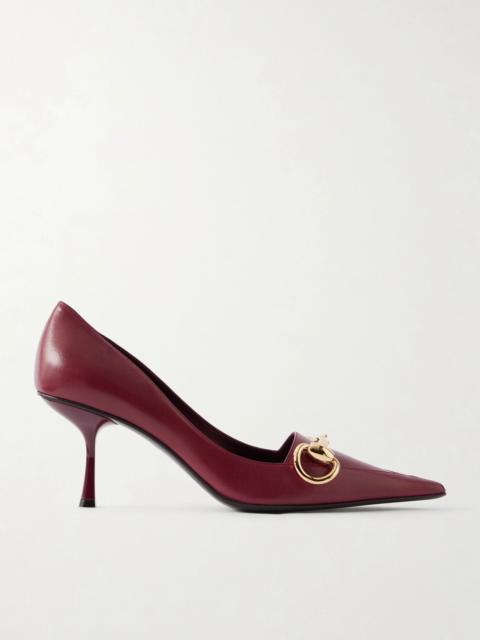 GUCCI Horsebit-embellished Leather Pumps