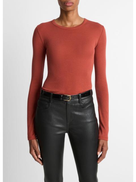 Vince Essential Pima Cotton-Blend Long-Sleeve T-Shirt