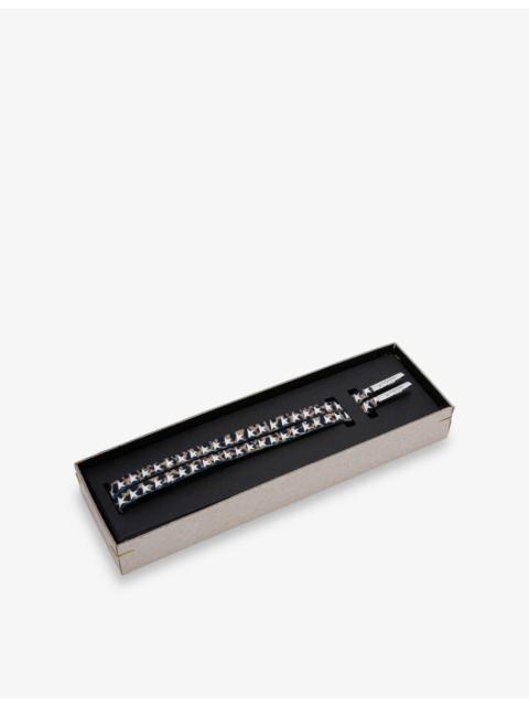 Golden Goose Star and Leopard-Print Cotton-Blend Laces