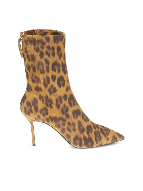AQUAZZURA Montmartre leopard-print point-toe ankle boots