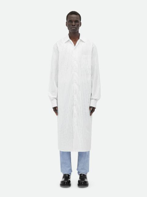 Bottega Veneta Pinstripe Poplin Long Shirt