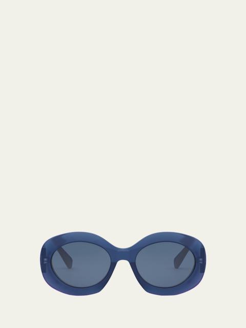 CELINE Triomphe Round Acetate Sunglasses